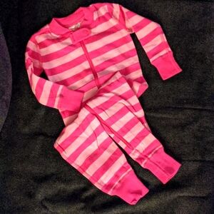 Organic Hanna Andersson Pink Zip pajama 70cm 6-12 montht